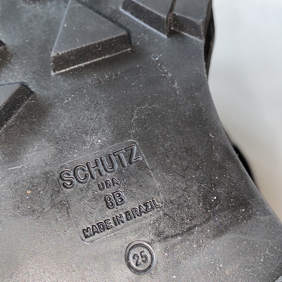 Schutz‎ Lucille boots Faux Shearling Lined Platform lug black NEW 8 - Picture 3 of 6